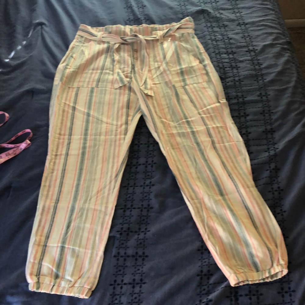 Indigo Rein striped pants with belt